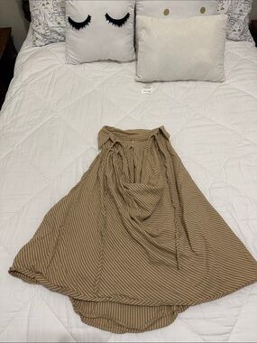 Free People Tan Striped Shirt
